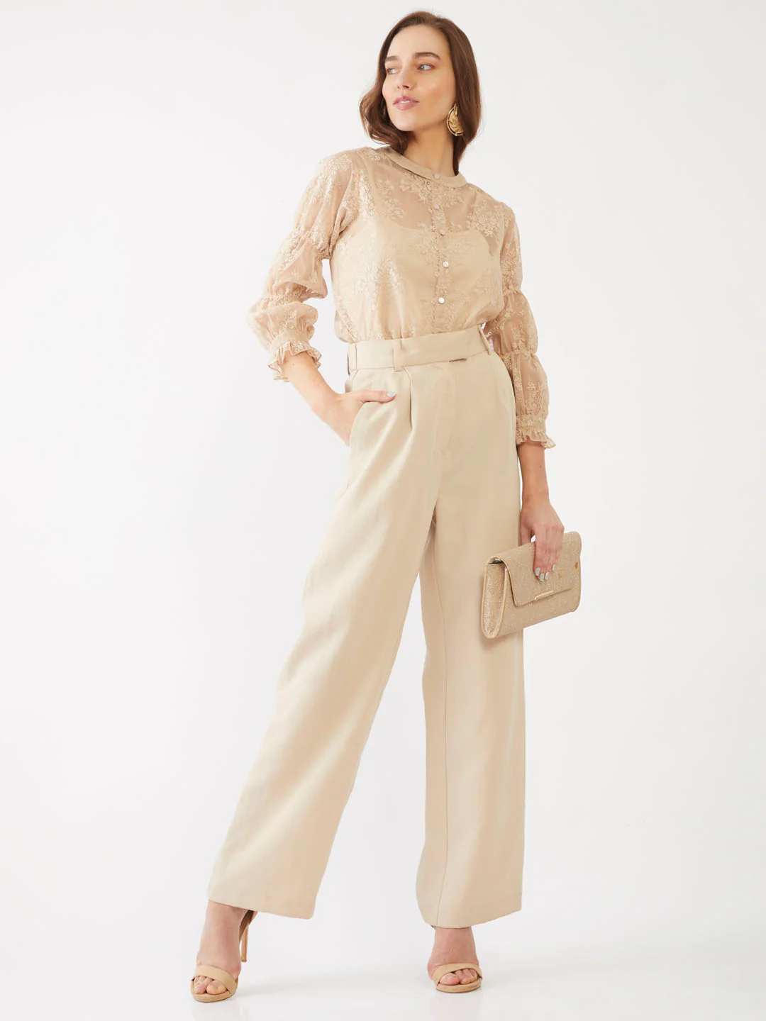 Beige Lace Straight Top - Image 5