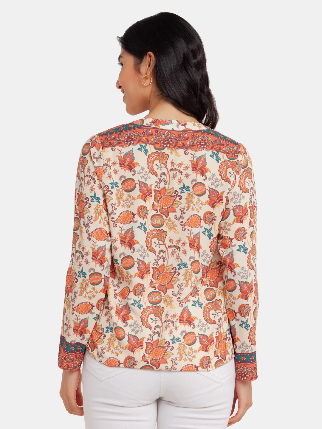 Beige Printed Top - Image 6