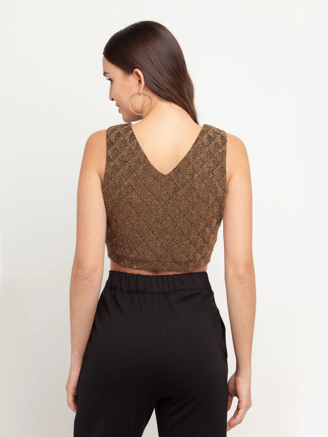 Black Self Design Top - Image 4