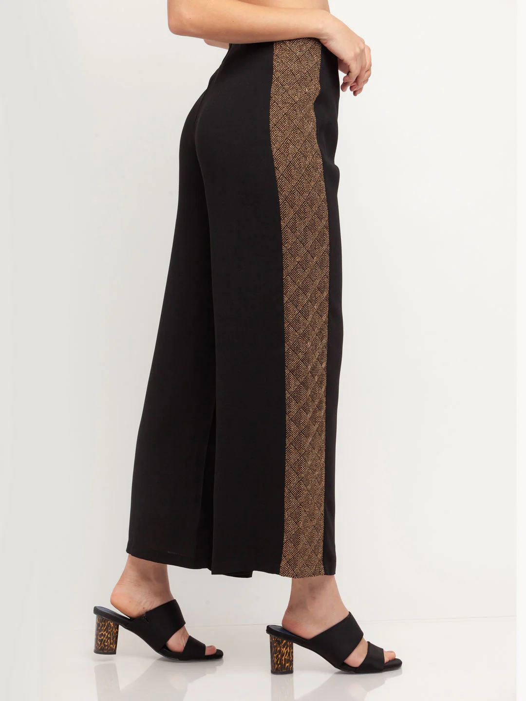 Black Elasticated Palazzo - Image 4