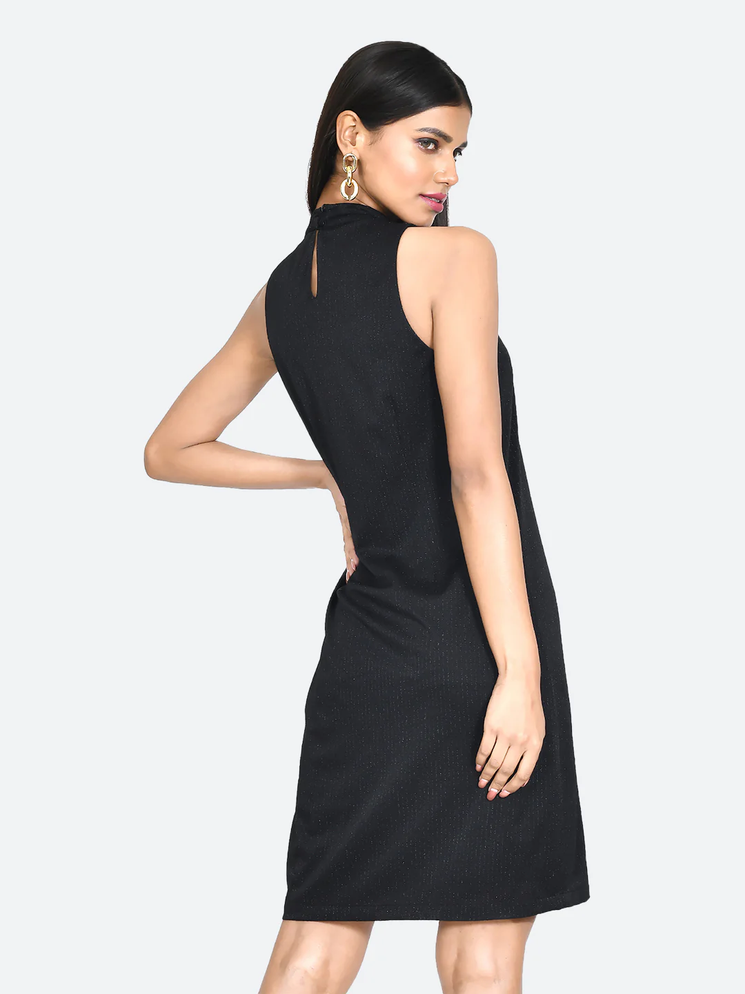 Black Embellished Bodycon Short Dress - Image 4