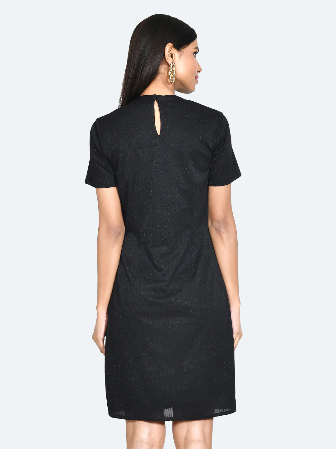 Black Embellished Bodycon Short Dress - Image 4