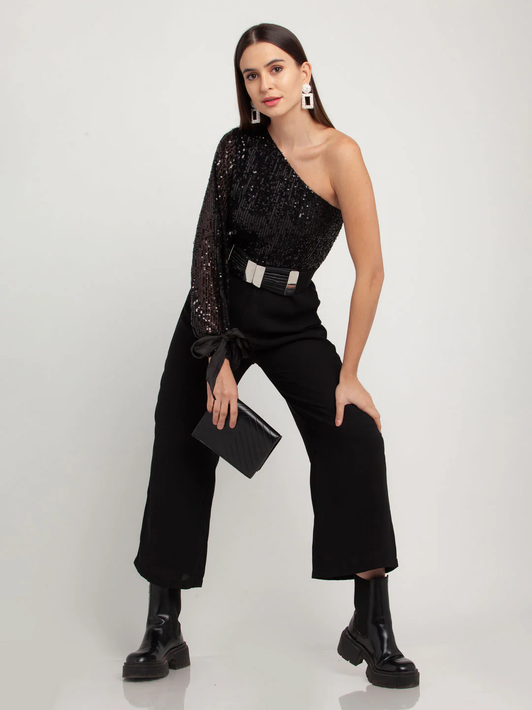 Black Embellished Jumpsuit - Image 5