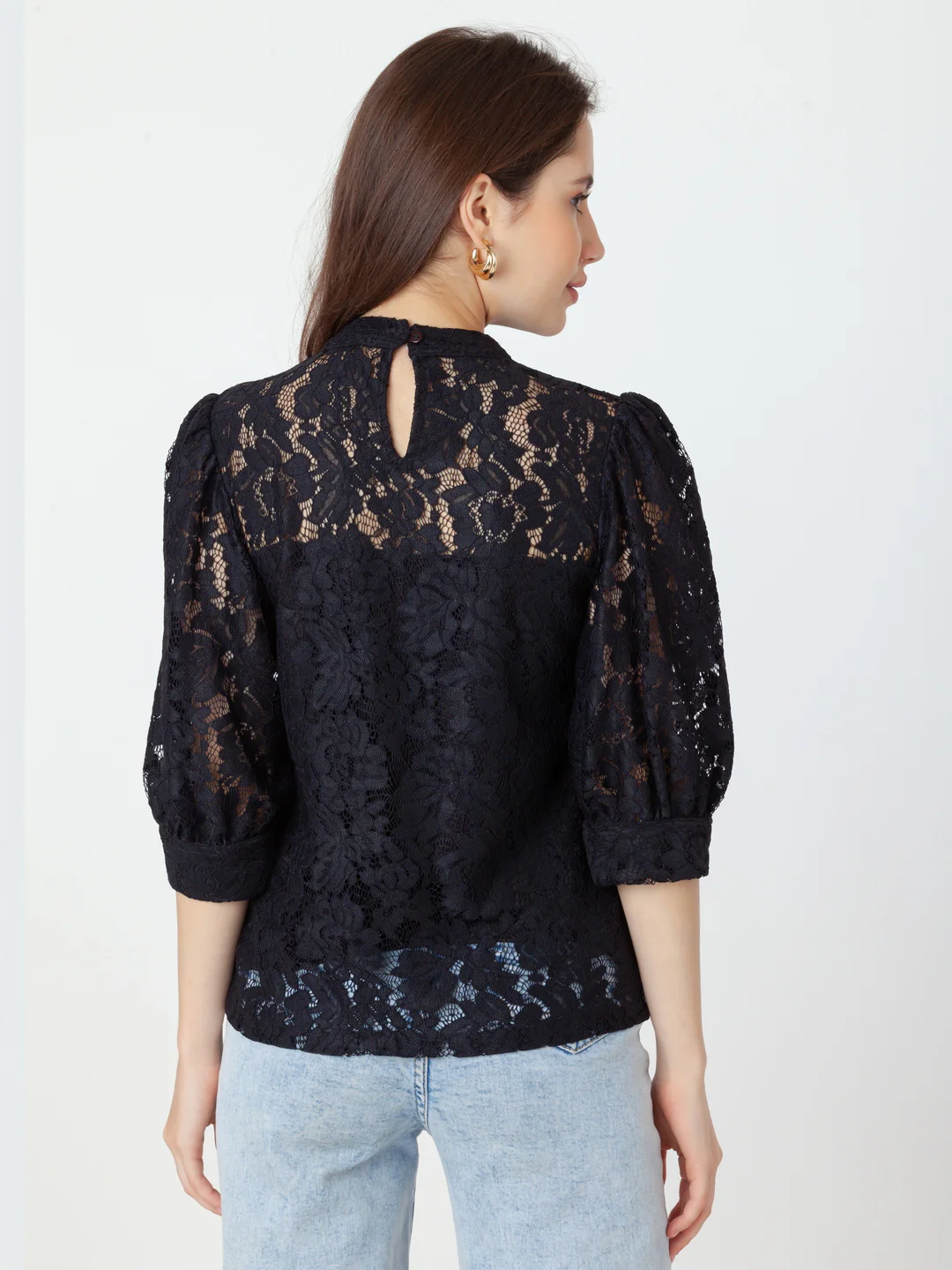 Black Lace Regular Top - Image 4