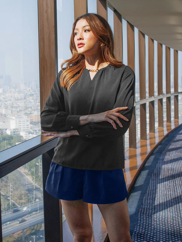 Black Plain Basic Top - Image 5
