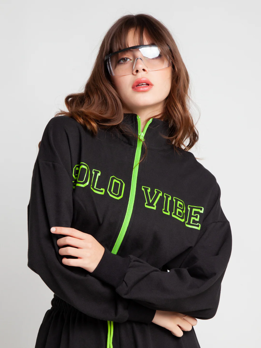 Black Printed Elasticated Jacket - Image 4