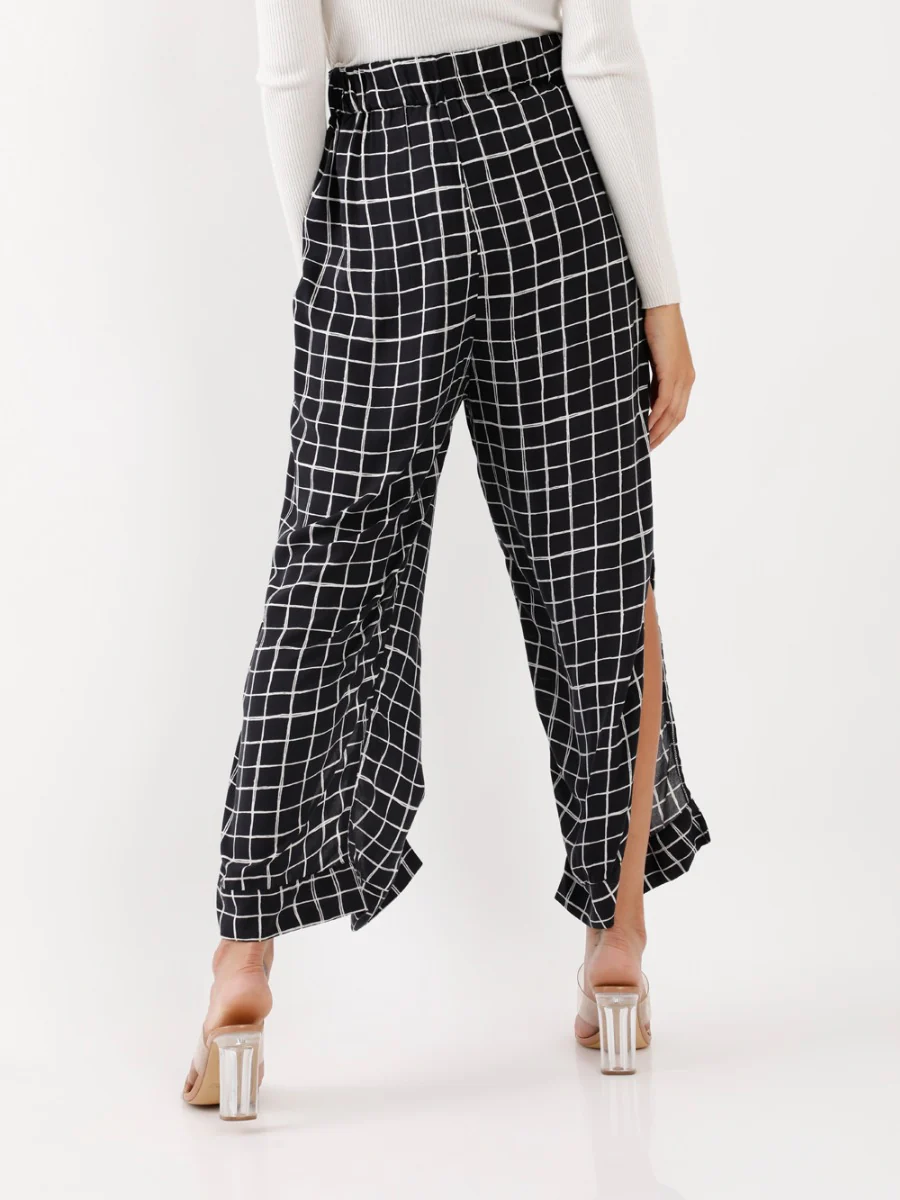 Black Printed Palazzo - Image 3