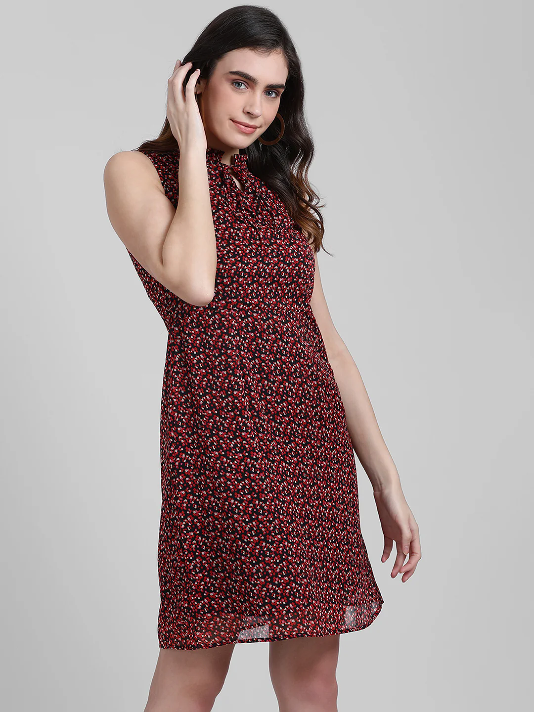Black Printed Sheath Dress - Image 3