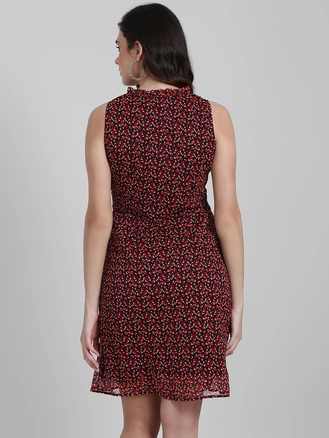 Black Printed Sheath Dress - Image 4