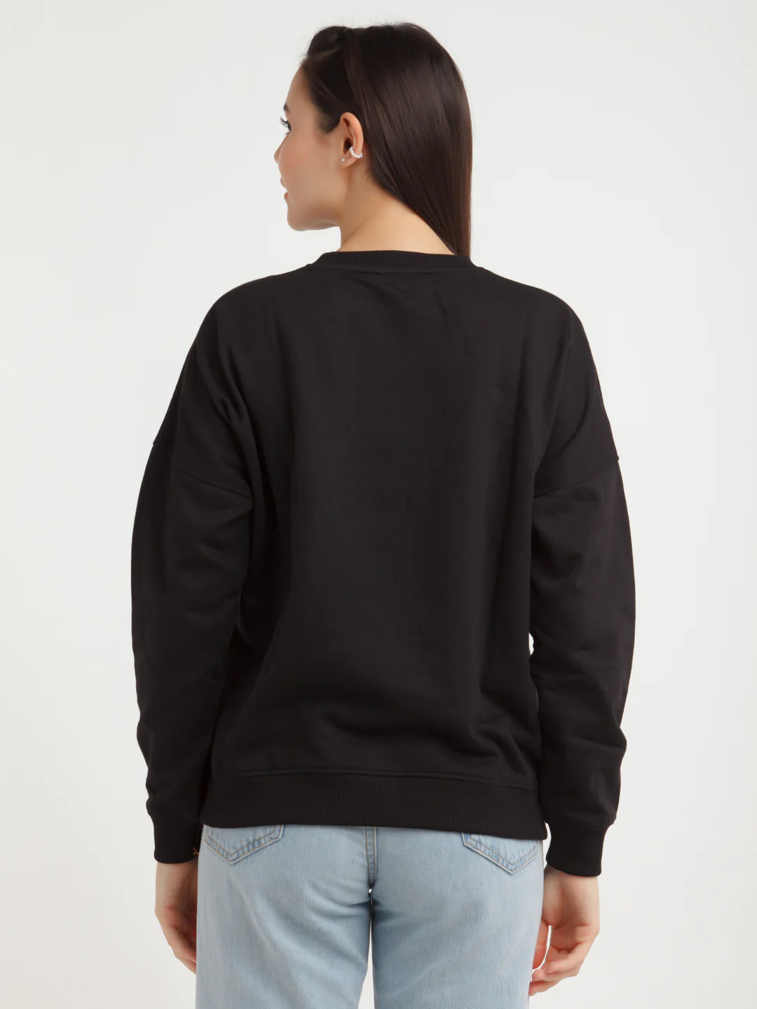 Black Printed Sweatshirt - Image 4