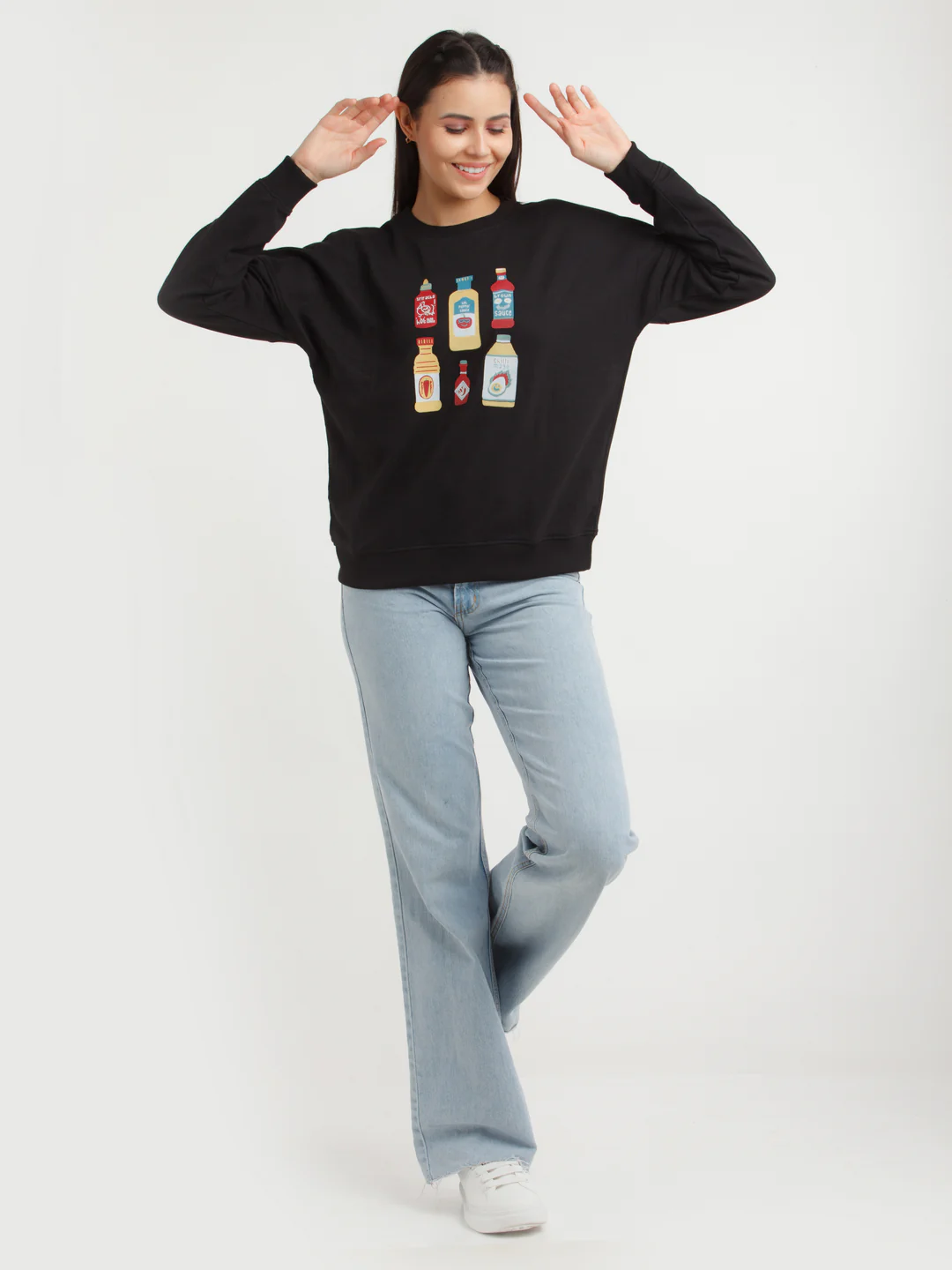Black Printed Sweatshirt - Image 5
