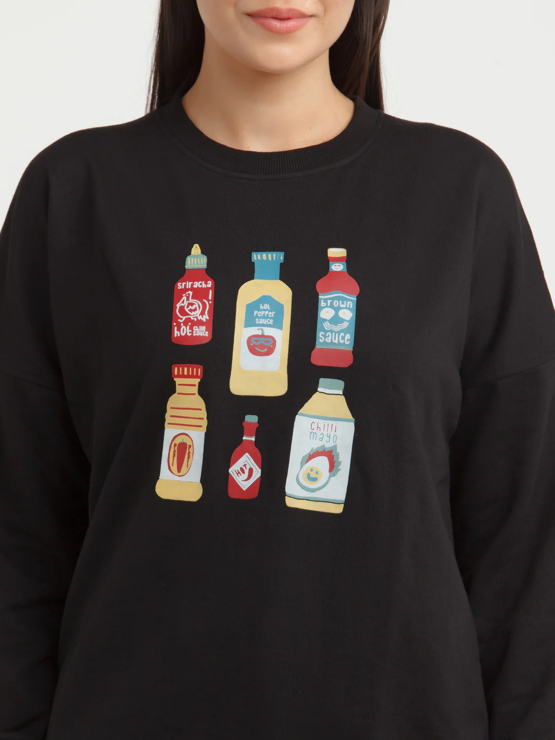 Black Printed Sweatshirt - Image 6