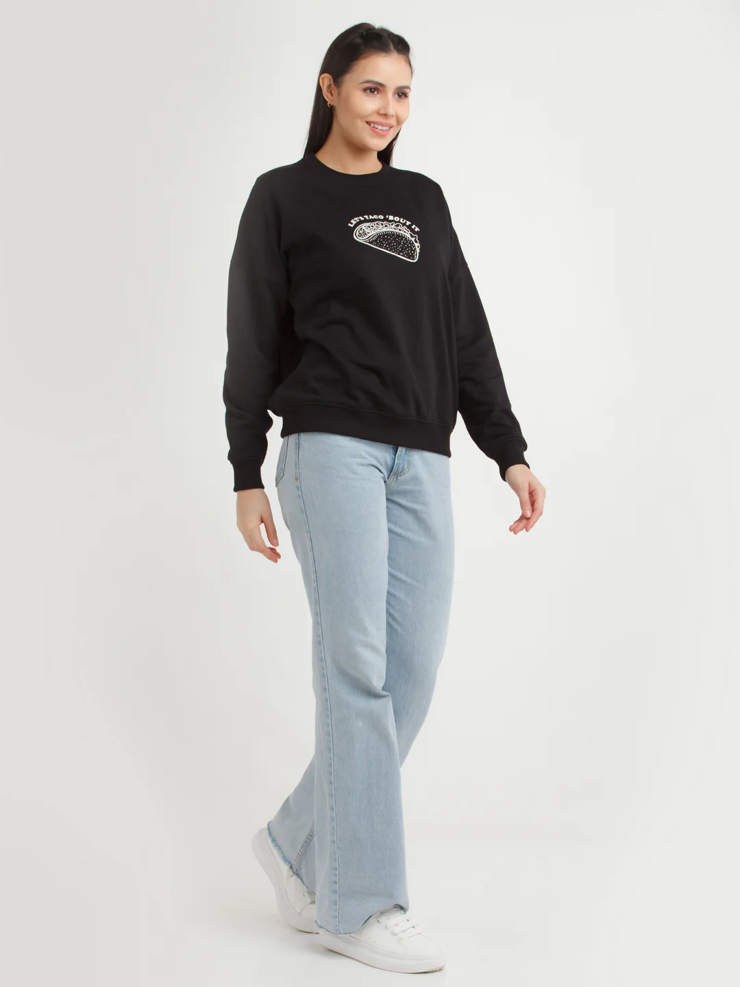 Black Printed Sweatshirt - Image 5