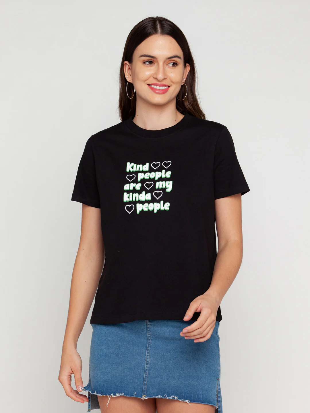 Black Printed T-Shirt - Image 2