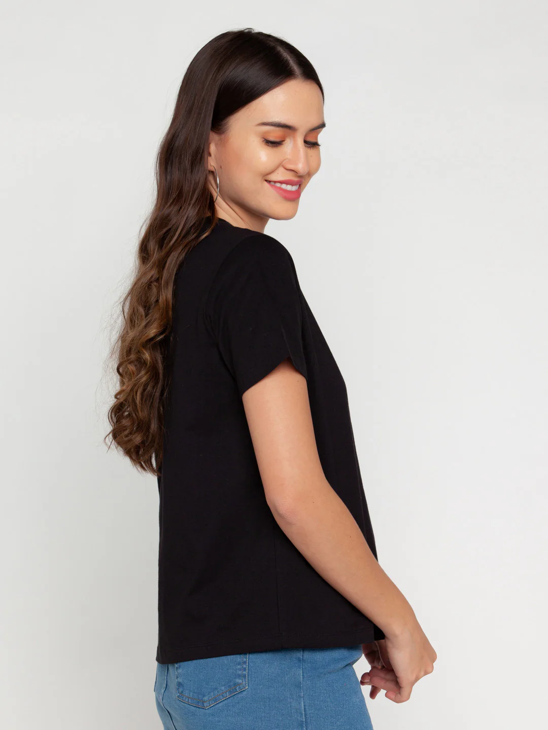 Black Printed T-Shirt - Image 3