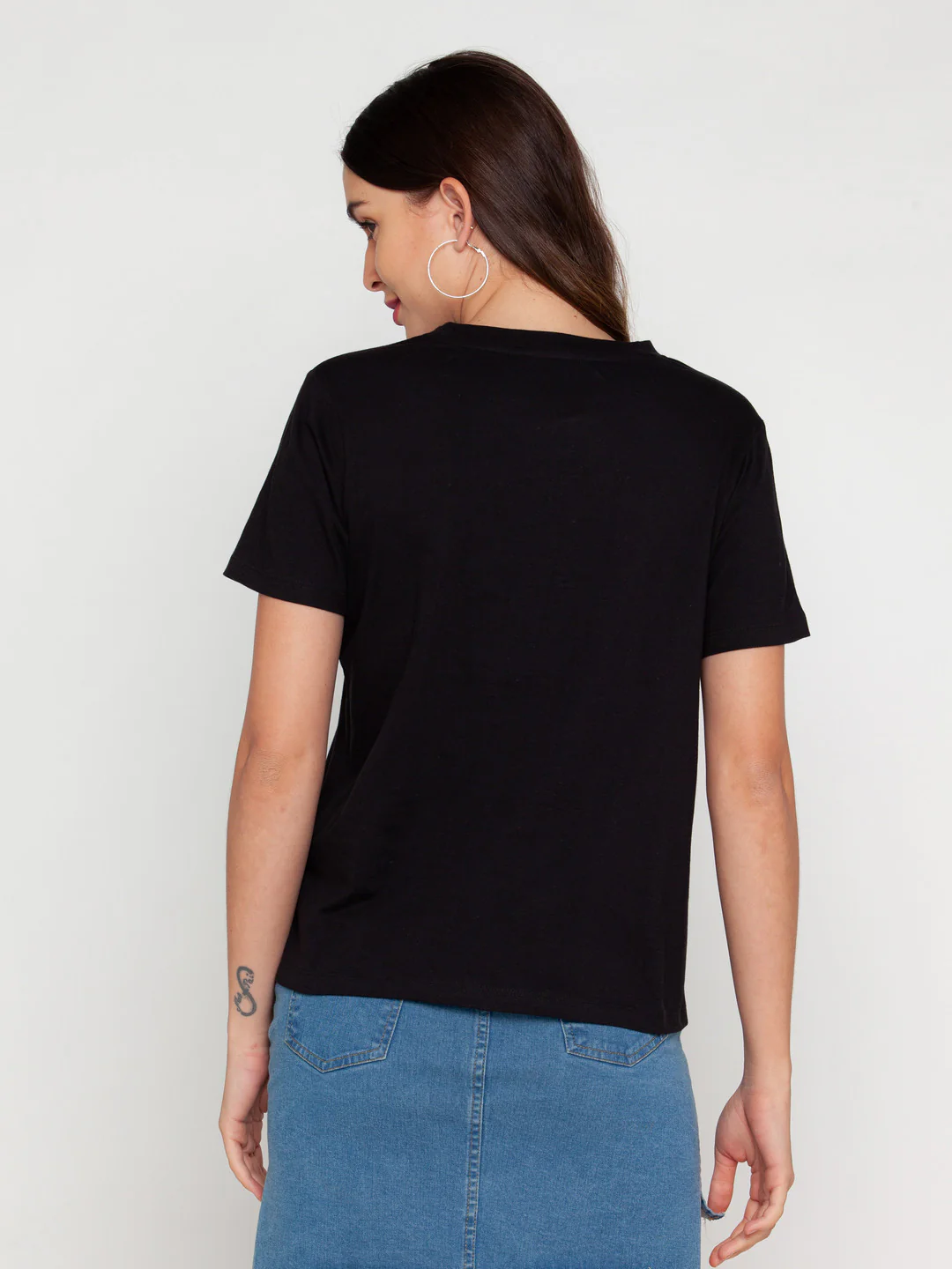 Black Printed T-Shirt - Image 4