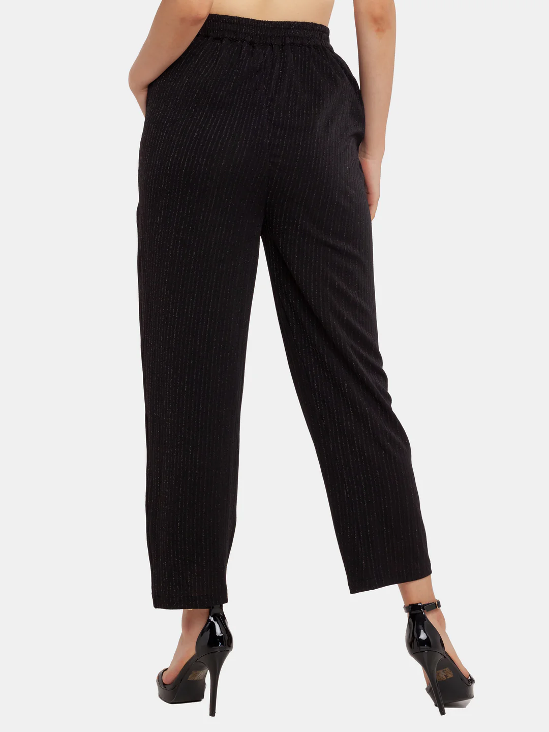 Black Shimmer Regular Trouser - Image 4