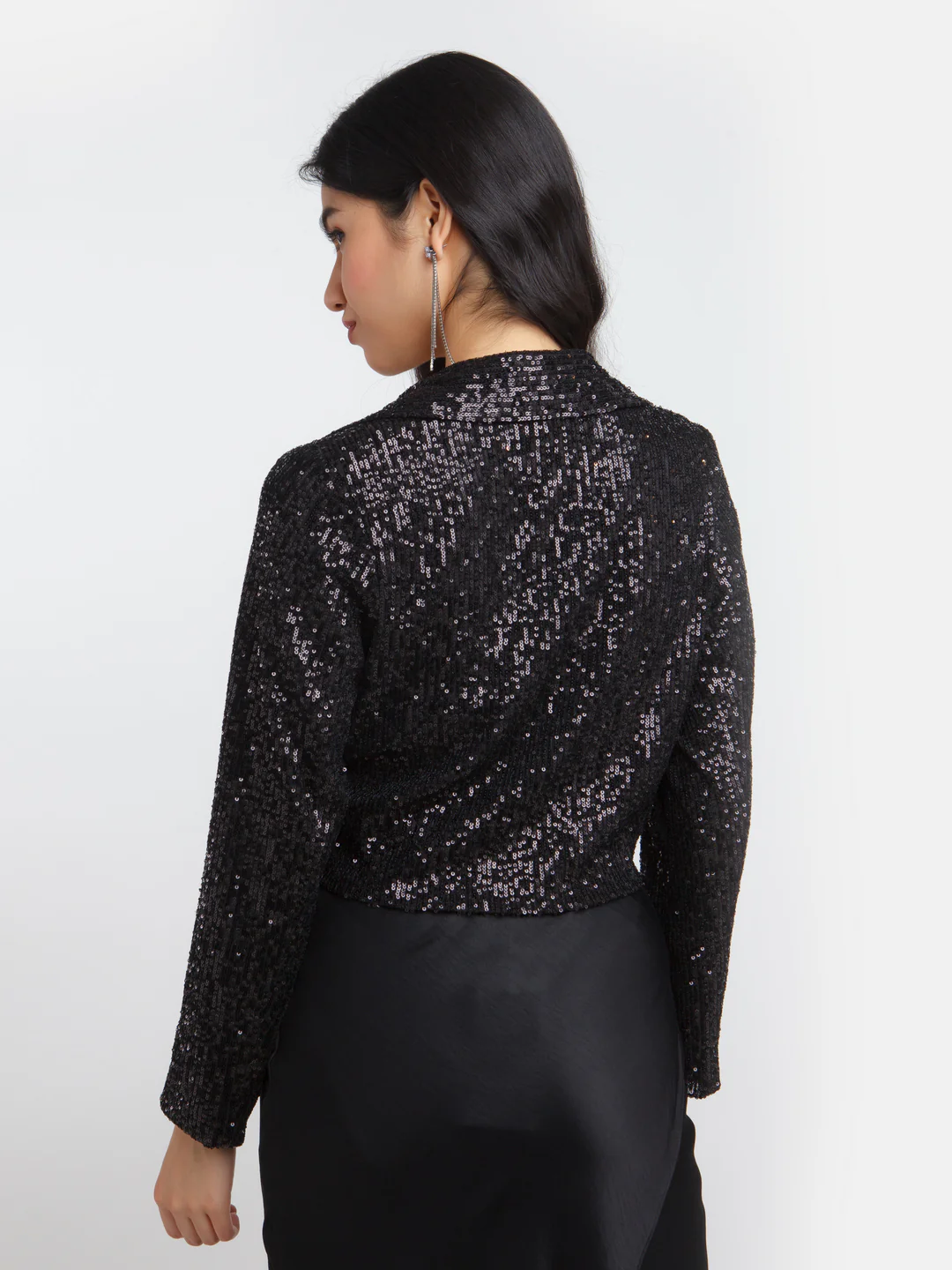 Black Solid Blazer - Image 4