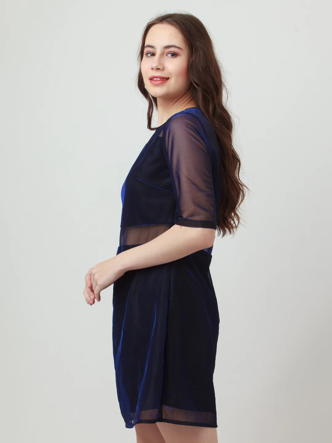 Black Solid Bodycon Short Dress - Image 3