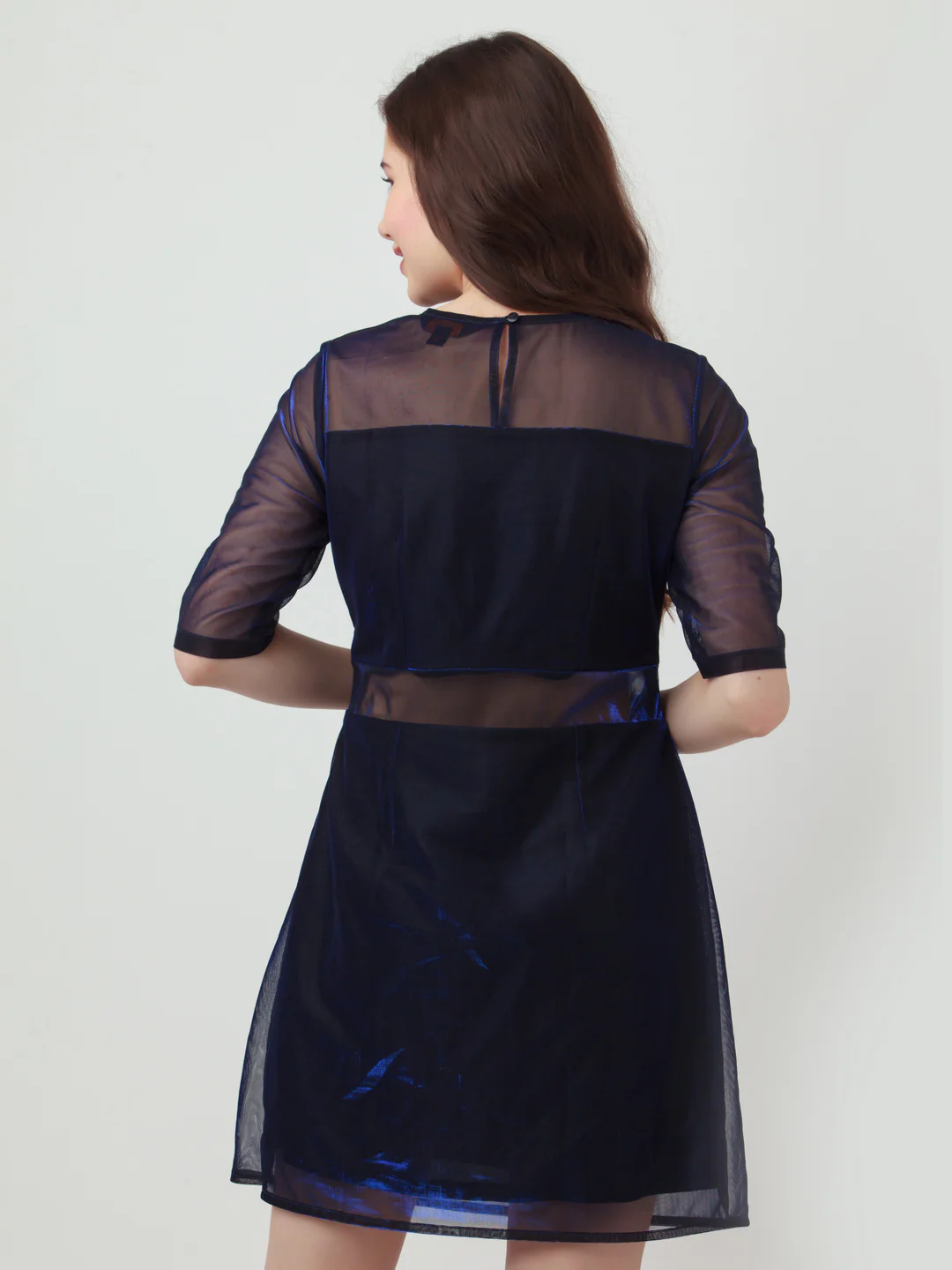 Black Solid Bodycon Short Dress - Image 4