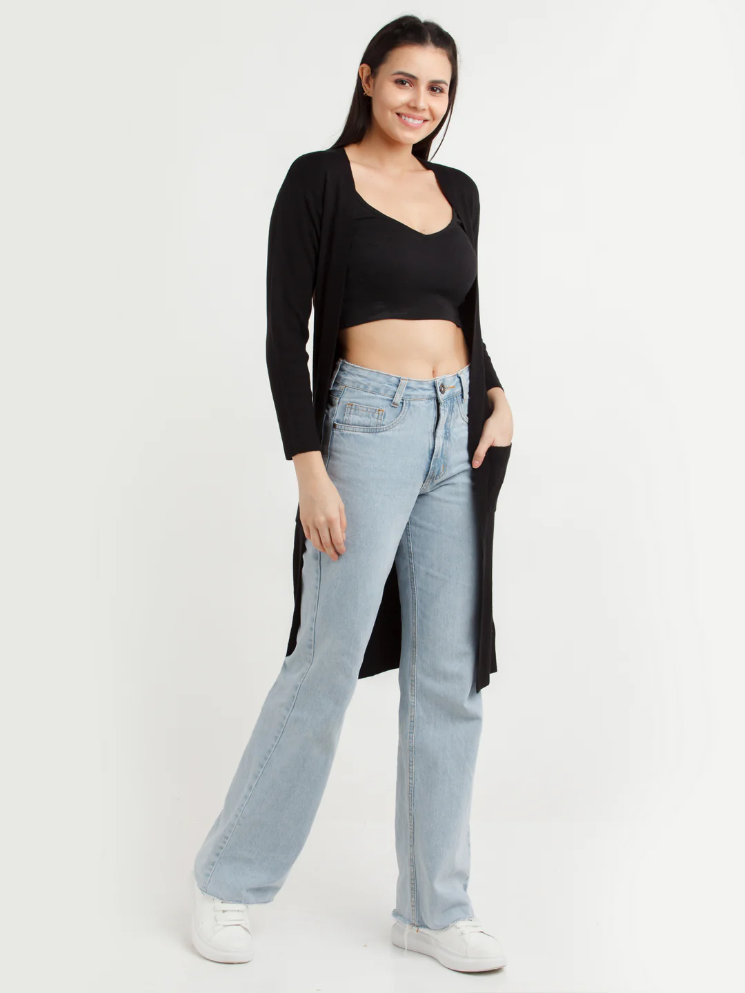 Black Solid Cardigan