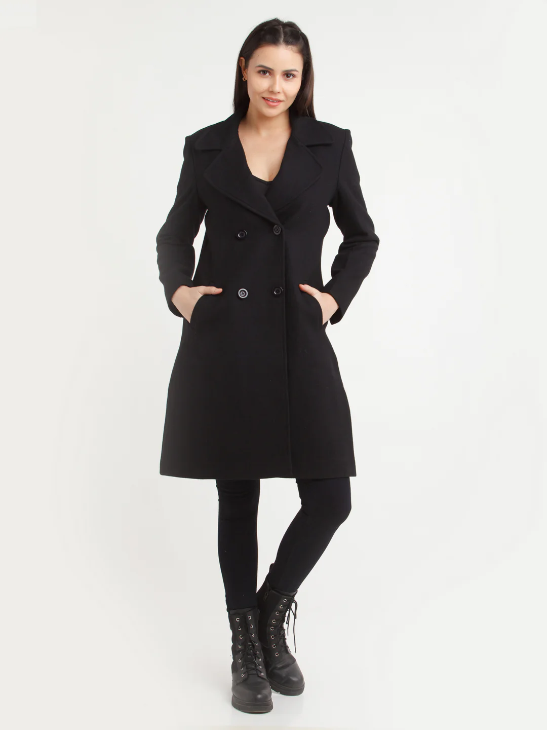 Black Solid Coat