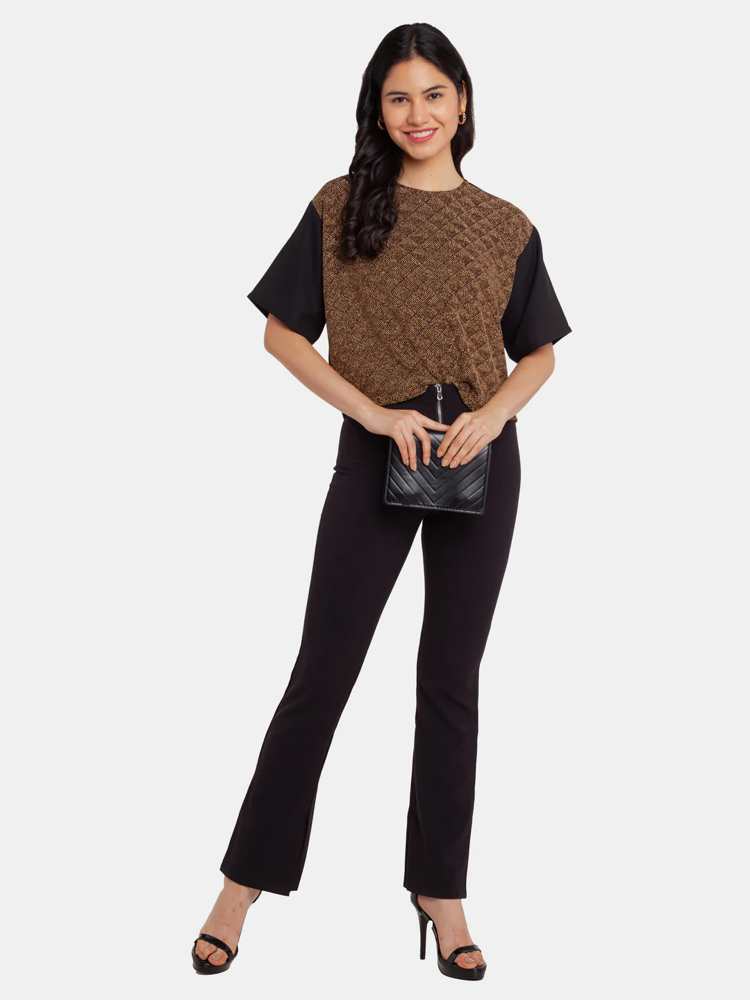 Black Solid Crop Top - Image 5