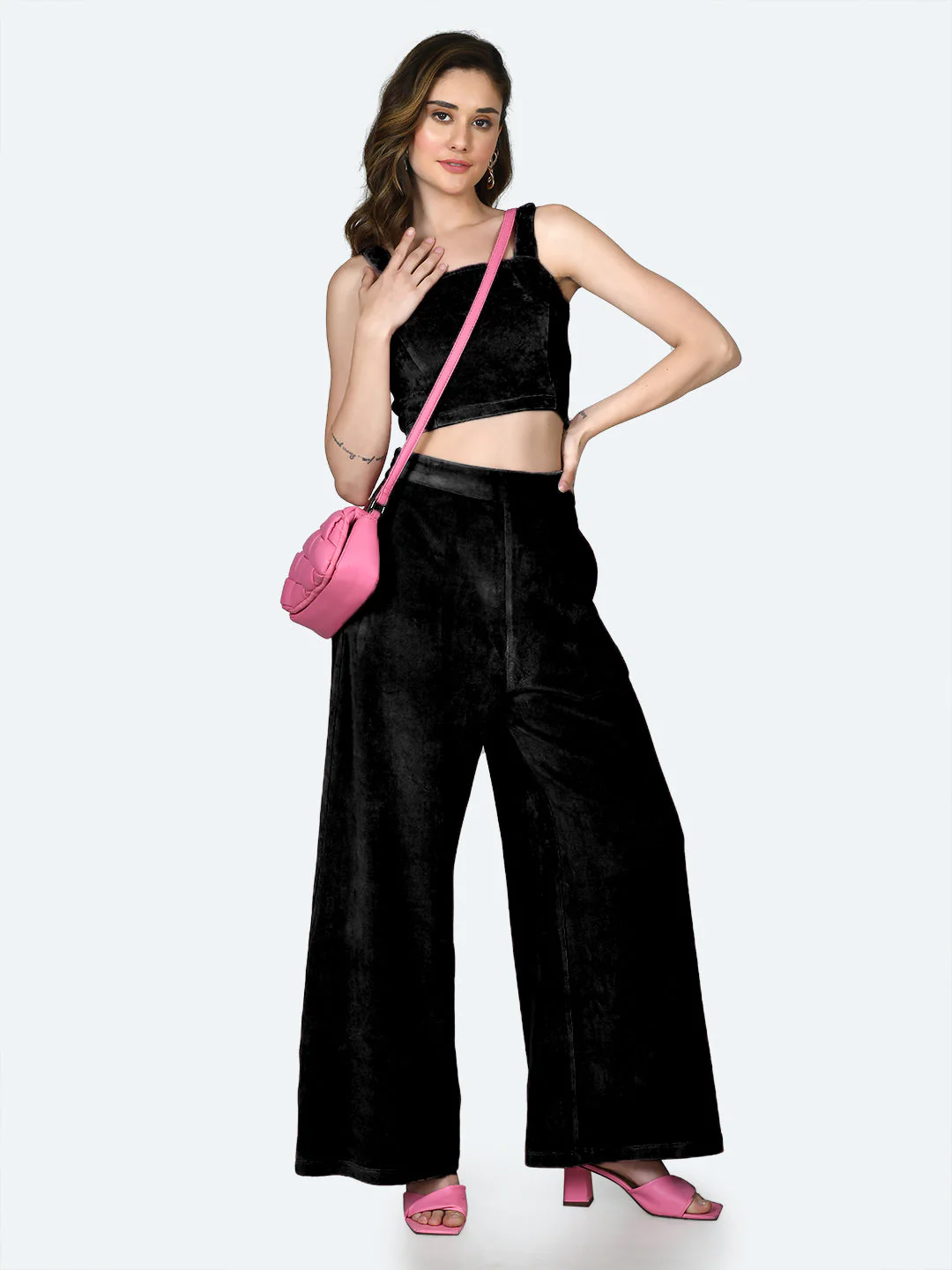 Black Solid Crop Top - Image 5