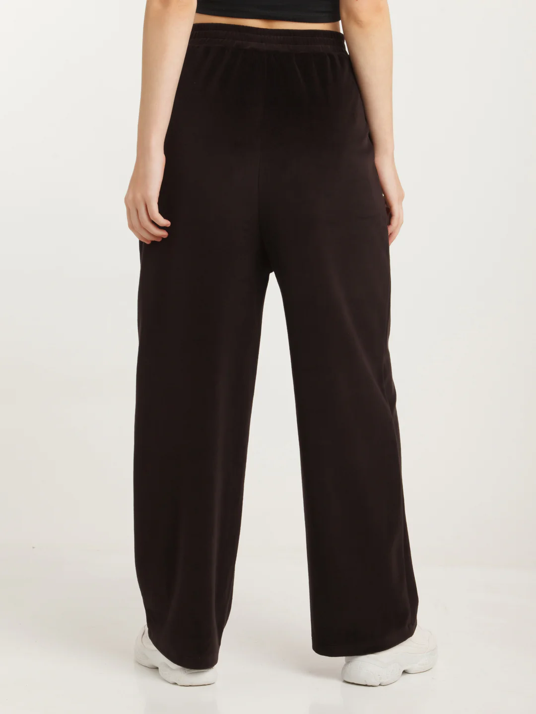 Black Solid Elasticated Trouser - Image 4
