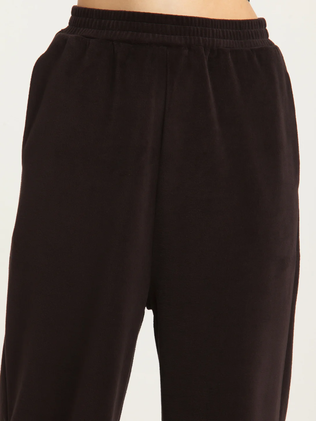 Black Solid Elasticated Trouser - Image 6