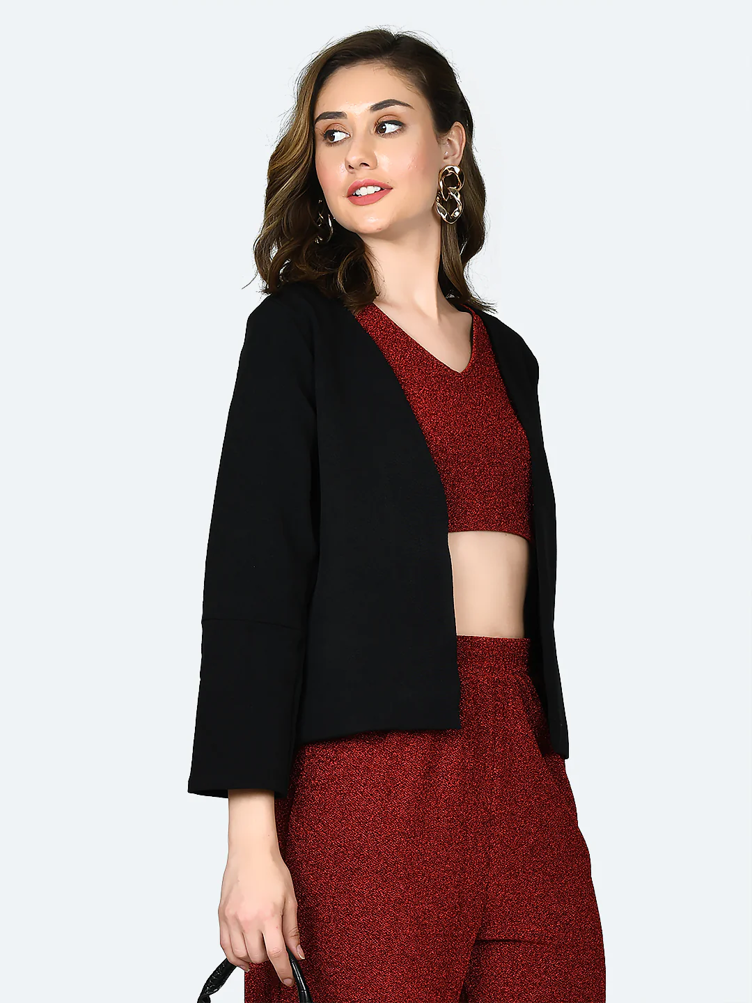 Black Solid Jacket - Image 3