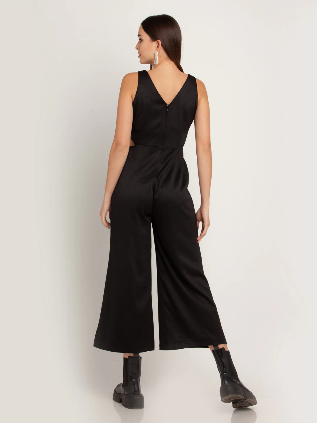 Black Solid Jumpsuit - Image 4