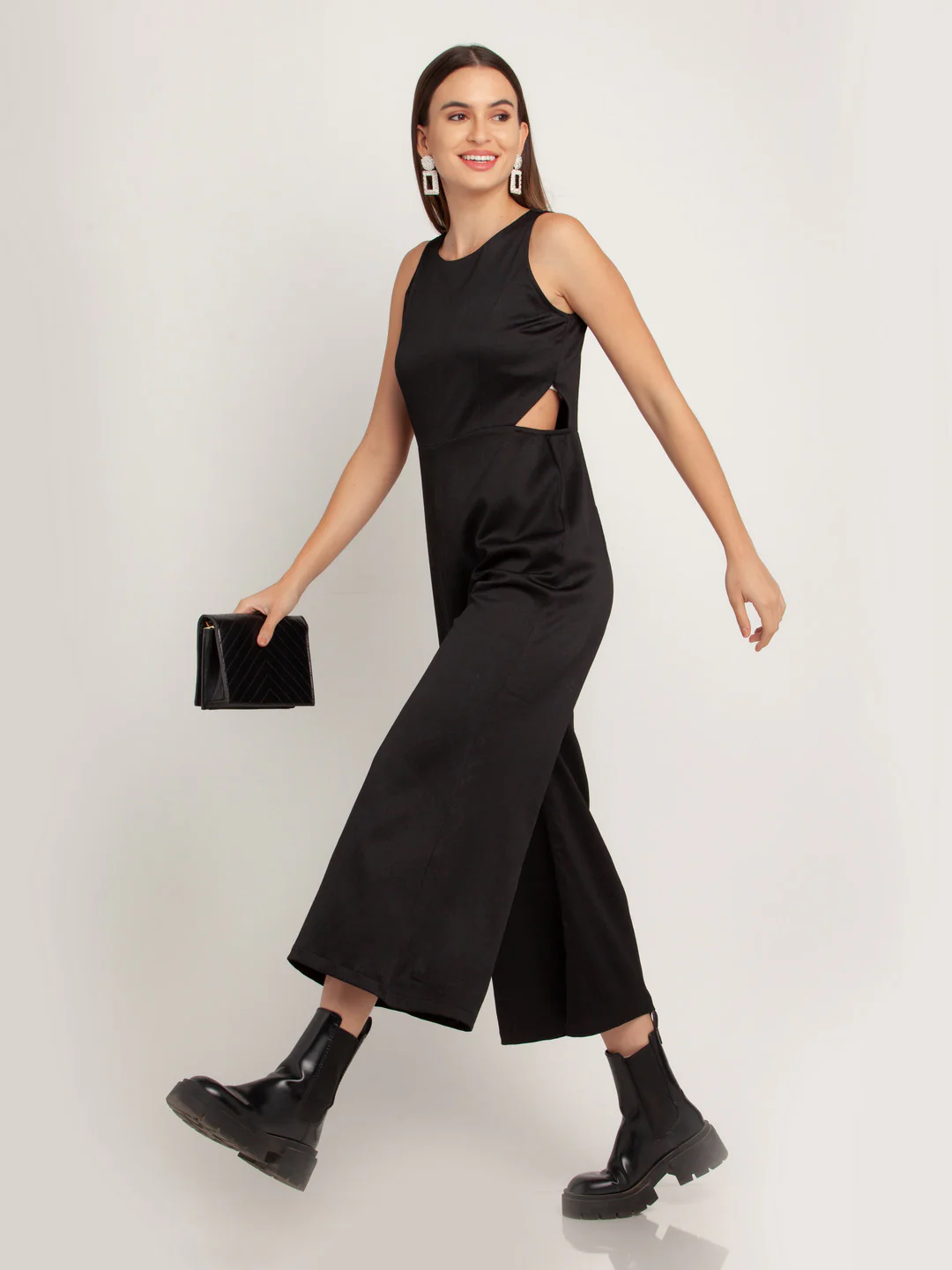 Black Solid Jumpsuit - Image 5