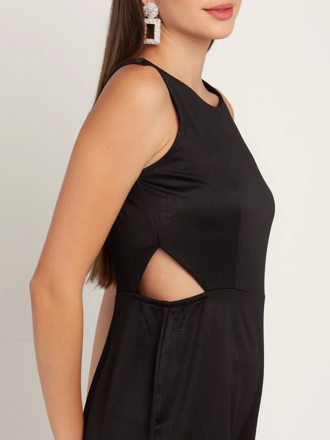 Black Solid Jumpsuit - Image 6