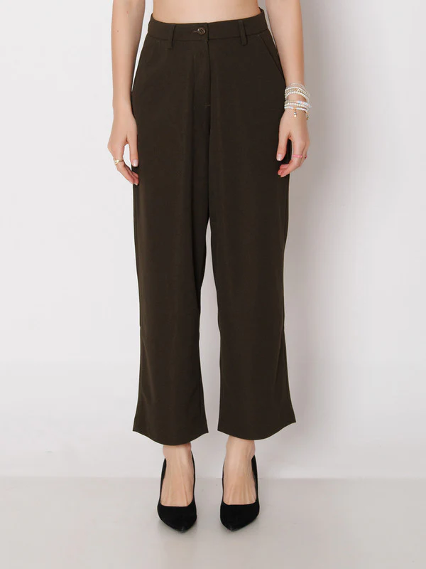 Black Solid Regular Fit Trouser - Image 2