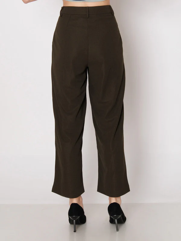 Black Solid Regular Fit Trouser - Image 4