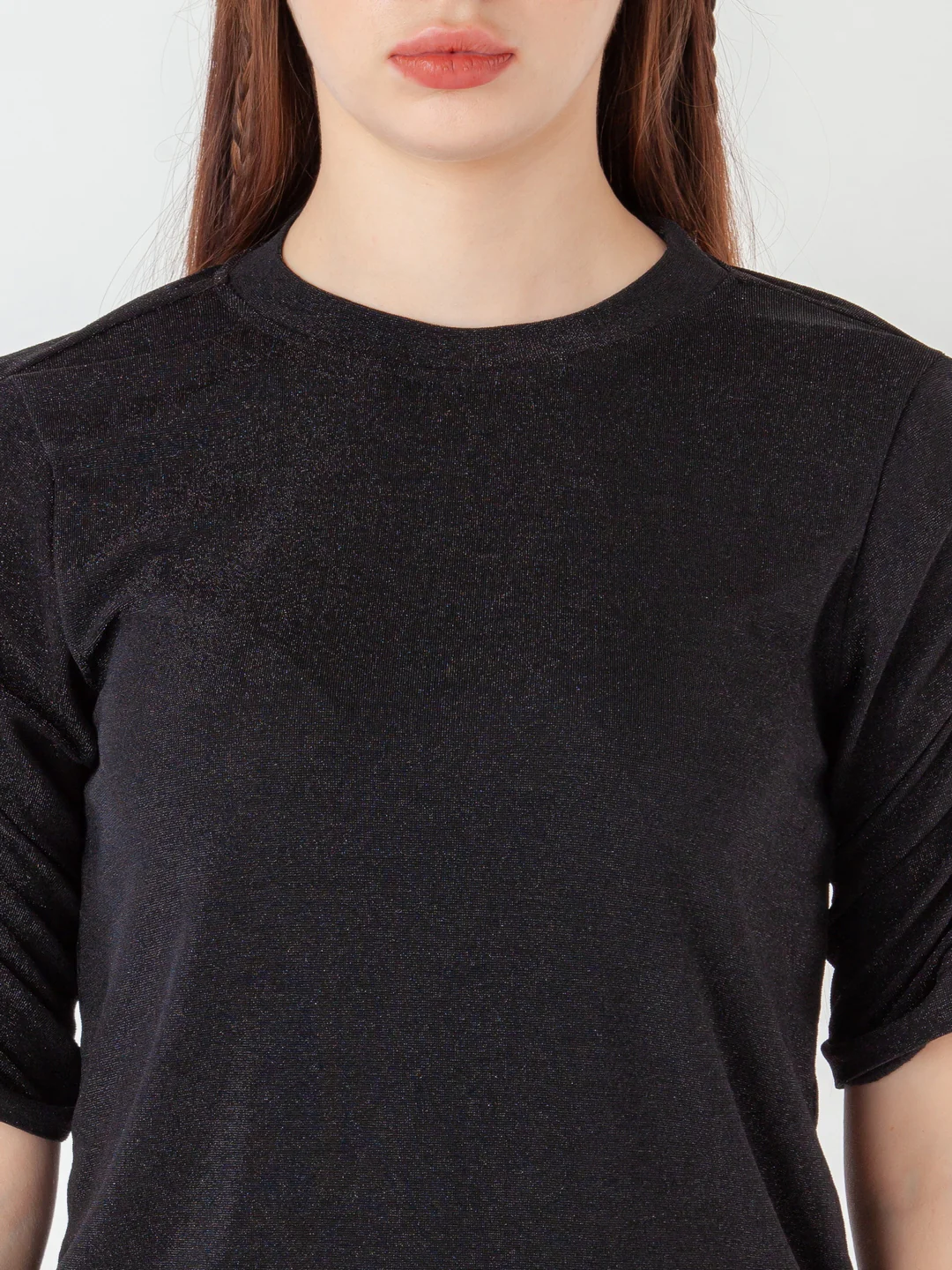 Black Solid Regular Top - Image 6