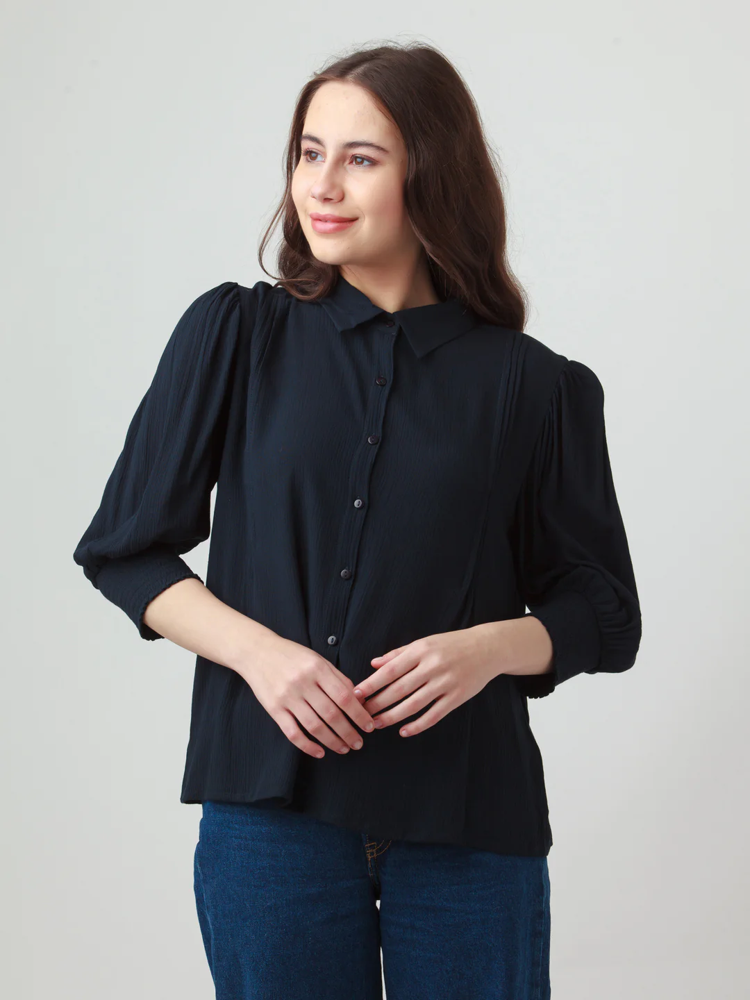 Black Solid Shirt - Image 2