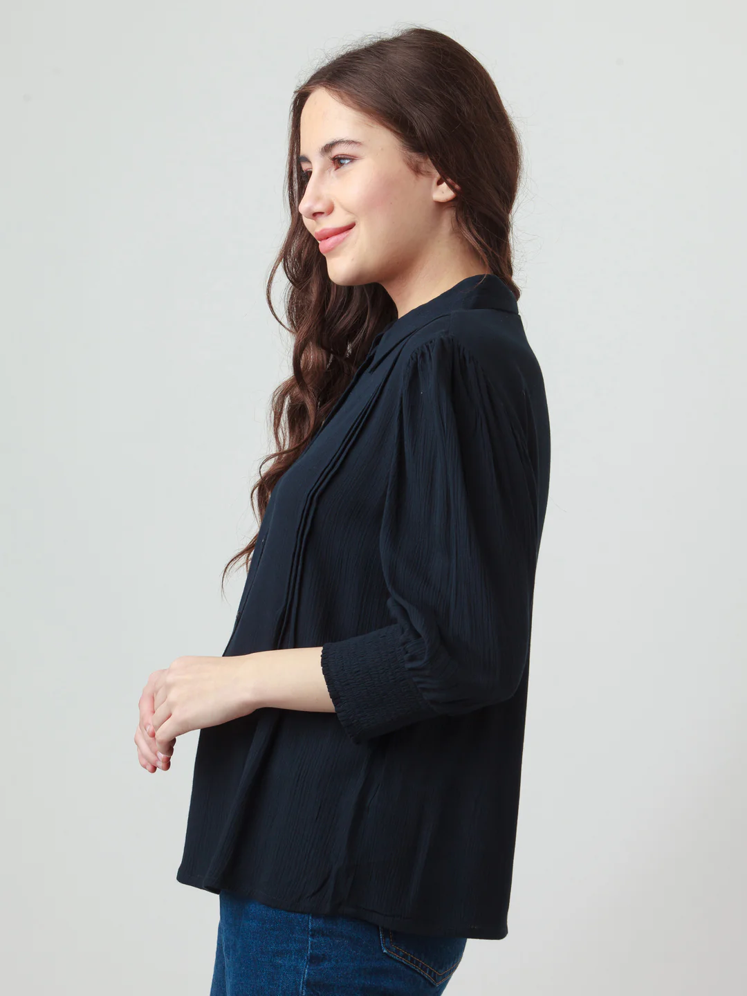 Black Solid Shirt - Image 3