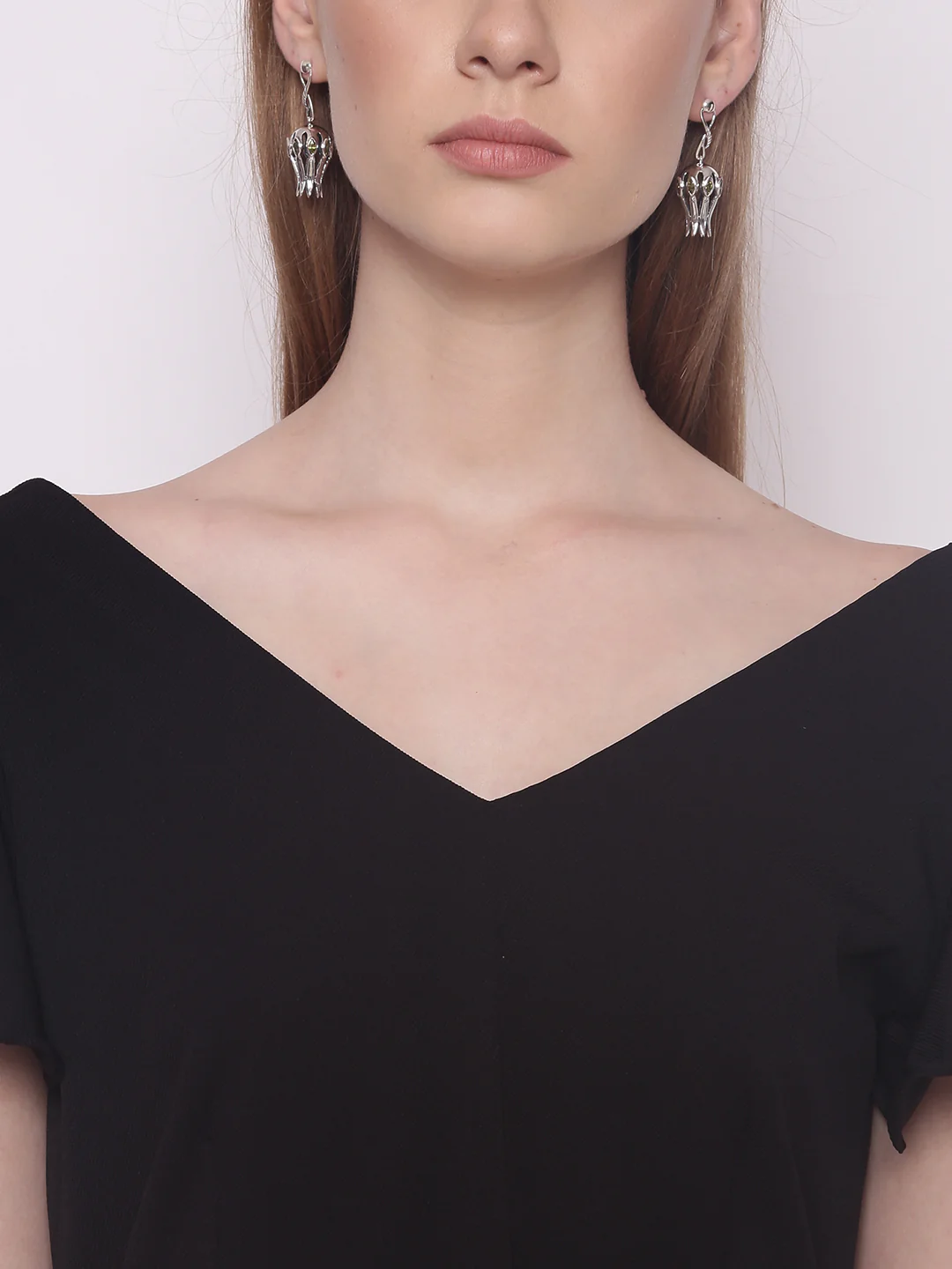 Black Solid Short Dress - Image 5