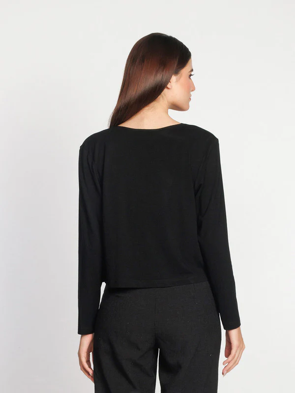 Black Solid Shrug - Image 4