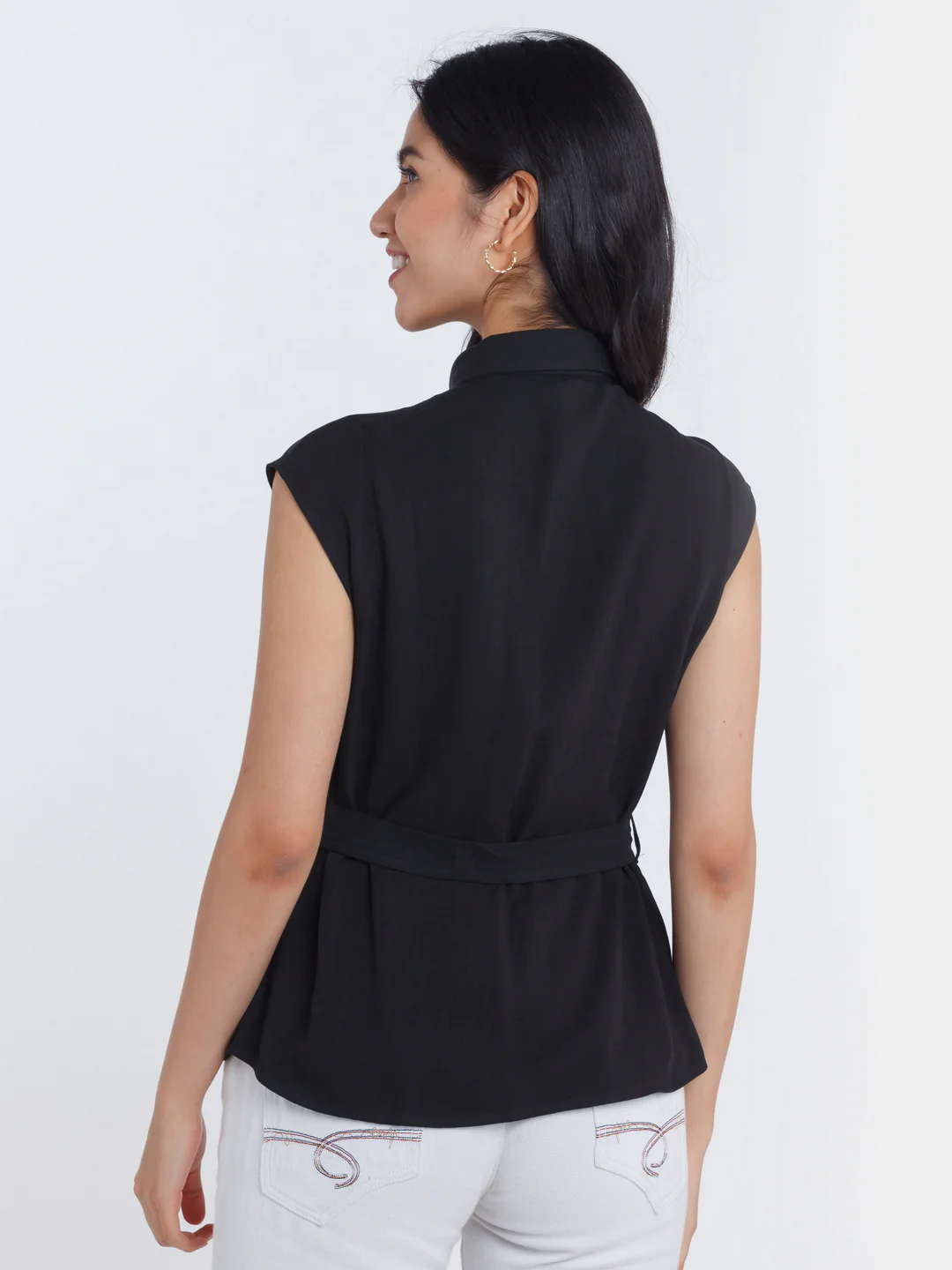Black Solid Utility Top - Image 6