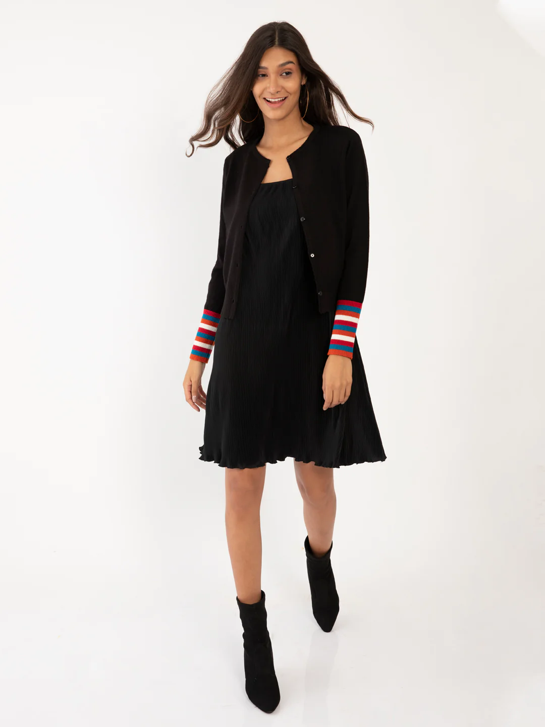 Black Striped Cardigan - Image 2