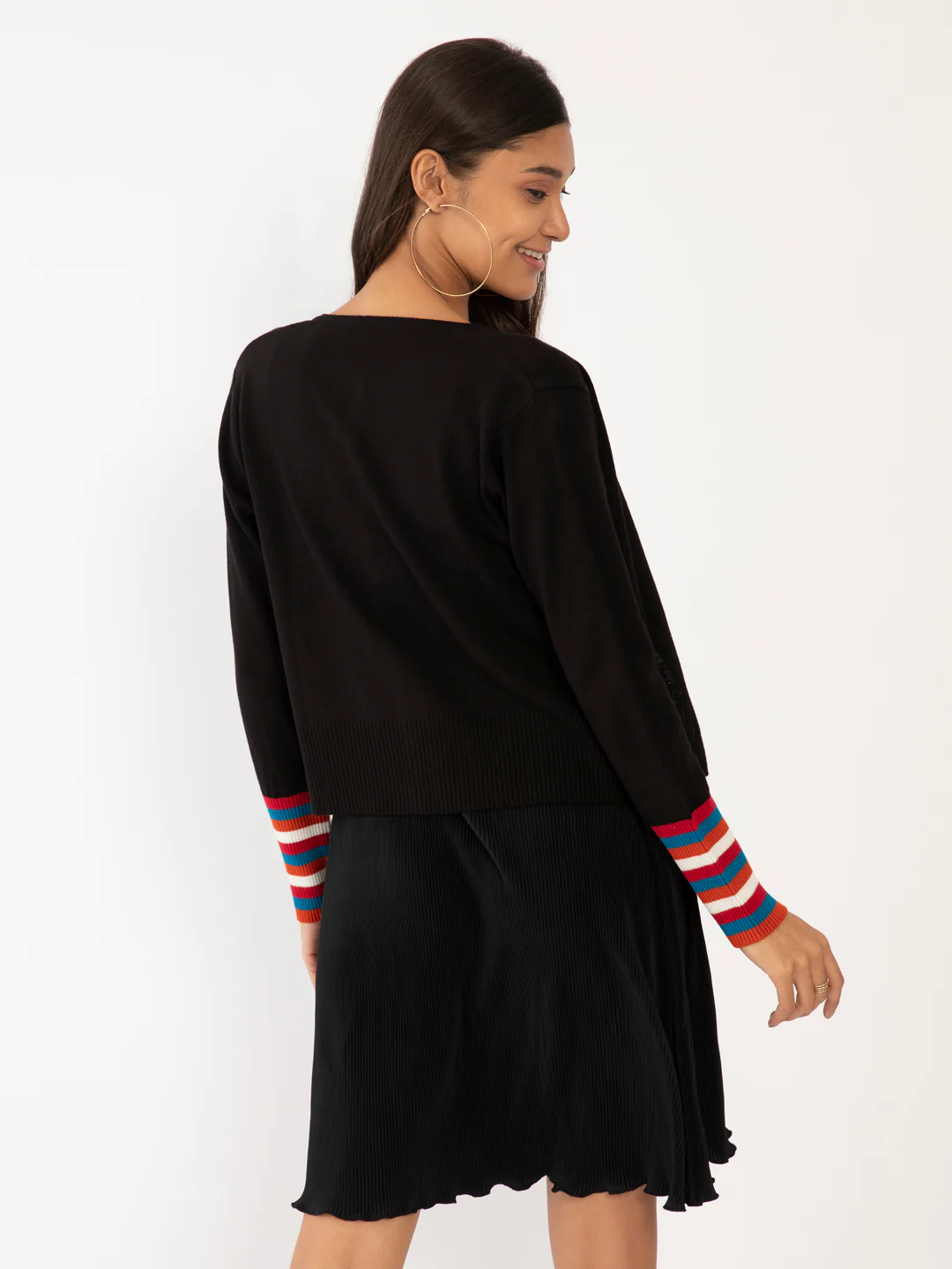 Black Striped Cardigan - Image 5