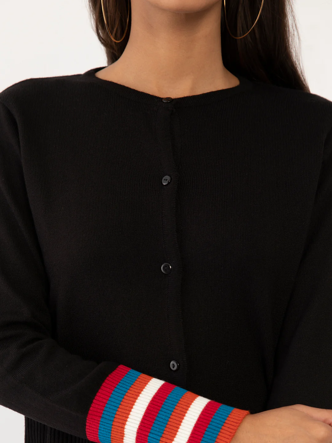 Black Striped Cardigan - Image 7