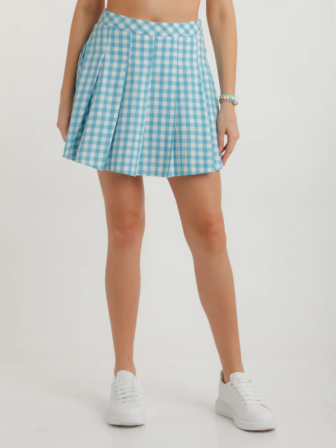 Blue Checked Skirt - Image 2