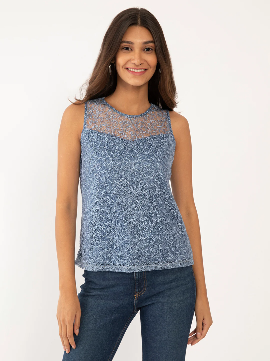 Blue Embellished Top - Image 2