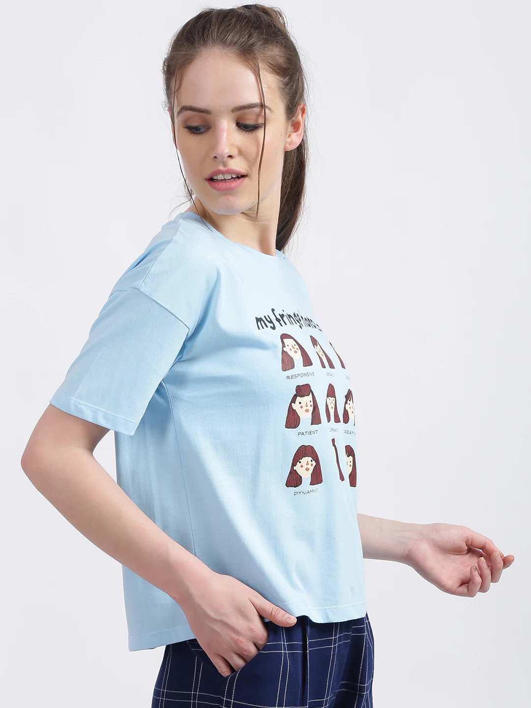 Blue Graphic Regular T-Shirt - Image 3