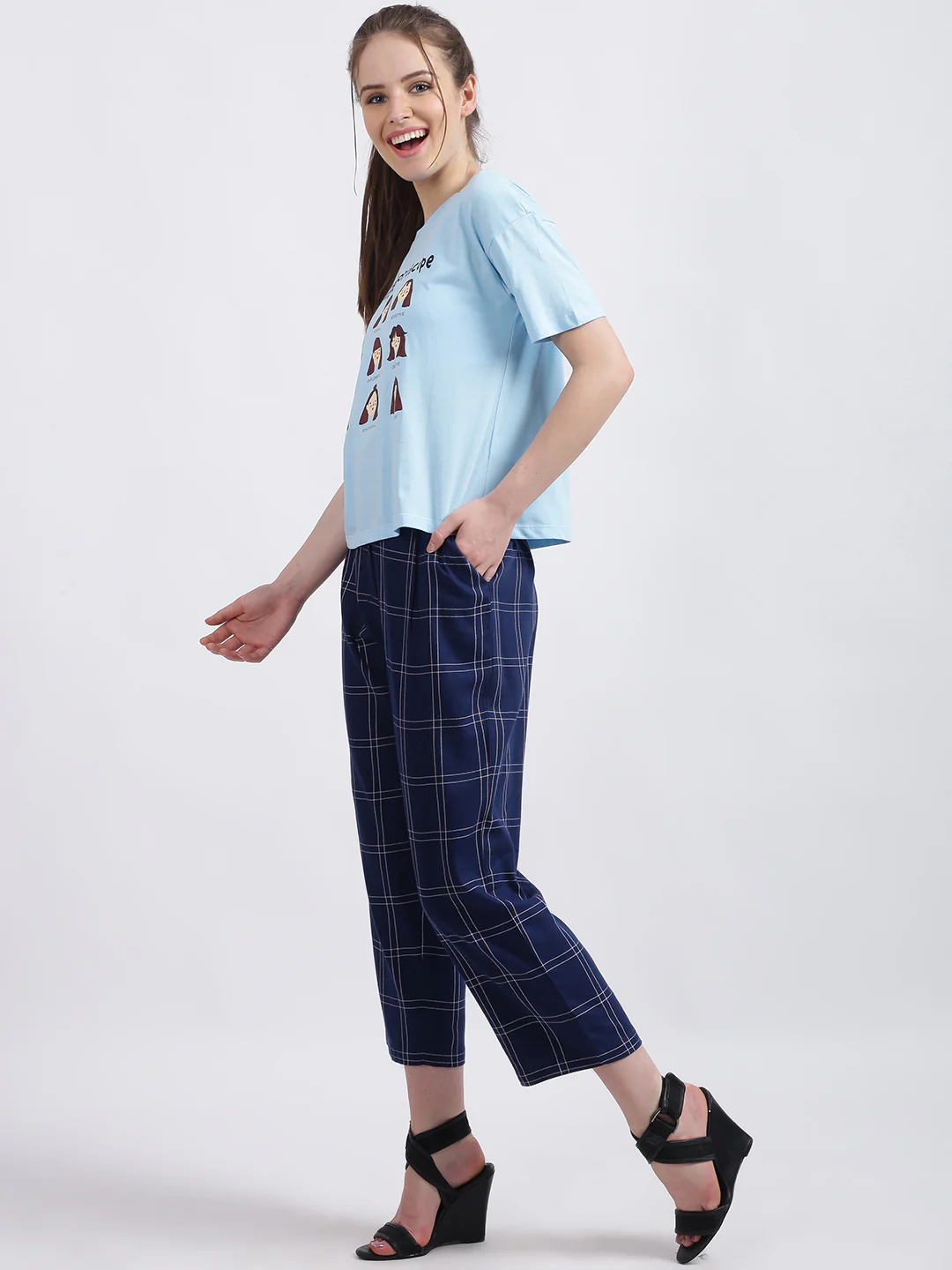 Blue Graphic Regular T-Shirt - Image 5