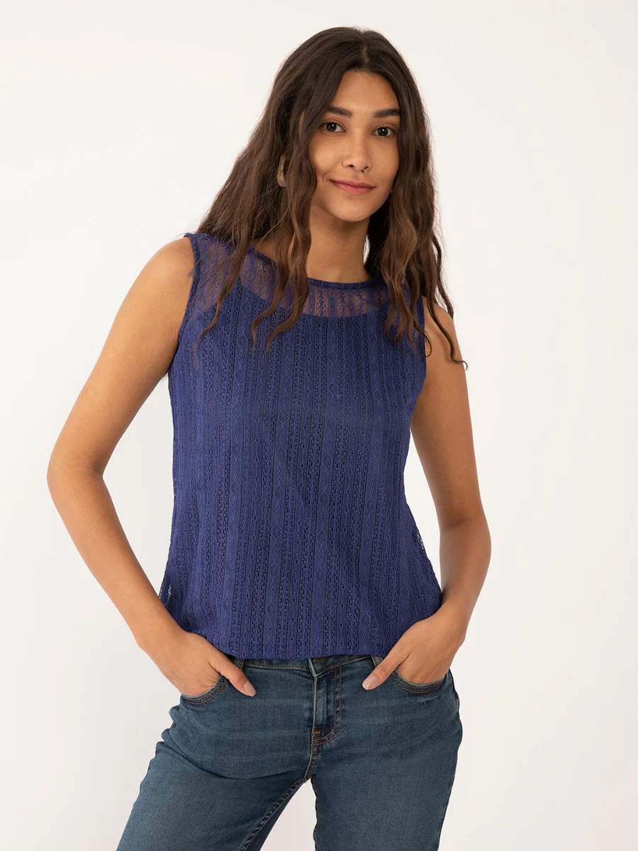 Blue Lace Top - Image 2